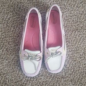 Pink Sperry shoes